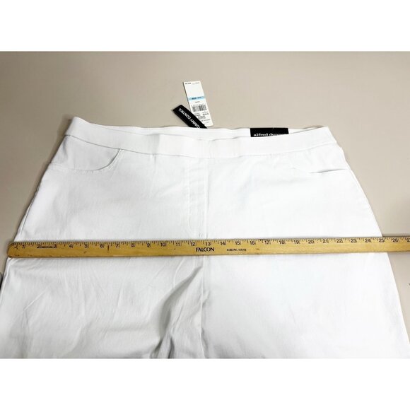 Alfred Dunner 20W (Actual 42x18) Tummy Control Allure Capri White Pants NEW - Picture 6 of 9